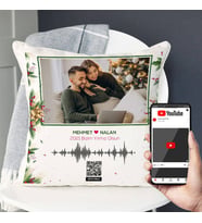Kişiye Özel Yılbaşı Hediyesi Ses İzi Yastık