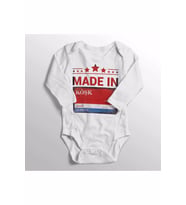 Unisex Bebek Beyaz Aydın Köşk Sokak Tabelası Baskılı Zıbın