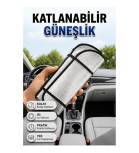 Katlanabilir Isı Yalıtımlı Araç Ön Cam Güneşliği – Renault Megane Honda Civic Opel Astra Ford Focus