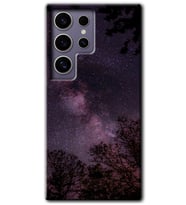 Galaxy S24 Ultra Kılıf HD Desen Baskılı Kılıf - Gece Galaksi