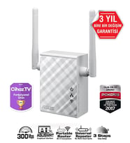 ASUS RP-N12 N300 2.4 GHZ MESAFE GENİŞLETİCİ EV OFİS TİPİ 2X 2DBI SABİT ANTEN