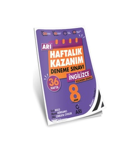 Arı Yayıncılık 8. Sınıf Ingilizce Haftalık Kazanım Deneme Sınavı (Çok Renkli)