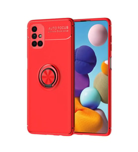 Samsung Galaxy M51 Kılıf Range Yüzüklü Silikon - Kırmızı