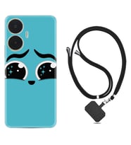 Realme C55 Kılıf Resimli Boyun Askılı İpli Desenli Silikon Series Üzgün 1853