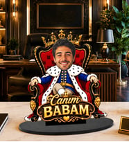 Kişiye Özel Canım Babam Kral Baba Karikatür Biblo – Babalar Günü Hediyesi