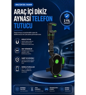 Ayarlanabilir Dikiz Aynası Telefon Tutucu Dayanıklı Tasarım