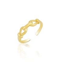 Gümüş altın yaldızlı ayarlamalı düğüm yüzük SGTL12495GOLD (Rose)