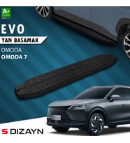 S-Dizayn Omoda Omoda7 Evo Siyah Yan Basamak 183 Cm 2025 Üzeri A+ Kalite