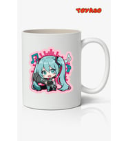 Character Vocal Series Hatsune Miku Anime Temalı Beyaz Kupa Bardak Arkadaşa Sevgiliye Hediye