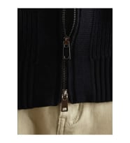 Erkek Dik Yaka Fermuarlı Slim Fit Triko Hırka