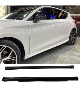 Seat Leon Mk4 Aero Yan Marşpiyel Seti Plastik 2 Adet Mat Siyah 2020 ve üzeri karlık+ek+bodykit
