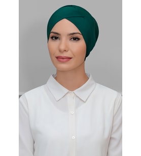 Zümrüt Pratik Hazır Geçmeli Tesettür Bone Sandy Kumaş Çapraz Büzgülü 1801_37
