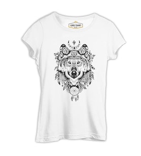 Kurt Tattoo Beyaz Kadın Tshirt