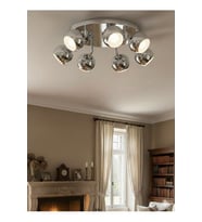 Gu10 Yedili 7li Krom Kaplama Küre Led Spot Tavan Avize Os ram Tasarruflu Led Avize