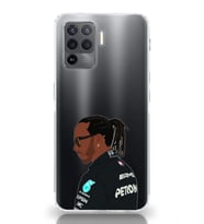 Oppo Reno 5 Lite Uyumlu Lewis Hamilton Desenli Şeffaf Telefon Kılıfı