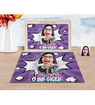 BK Gift Kişiye Özel O Bir Çiçek Karikatürlü 1000 Parça Profesyonel Puzzle-2