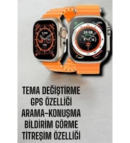 Suya Ve Toza Dayanıklı 45 Mm Akıllı Saat Bildirim Ve Cevapsız Çağrı Görüntüleme