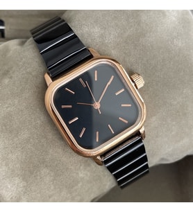 Özel Kutusunda Yeni Sezon Minimal Kare Kadran Çelik Kordon Gümüş ve Rose Gold Renk Kadın Kol Saati Özel Kutusunda Kadına Arkadasa Sevgiliye Ablaya Anneye Ese Hanıma Dogum Gunu Yıldonumu Hediyesi