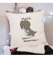 Tom ( Sakın Karşıma Çıkma ) Tasarımlı Yastık Kişiye Özel