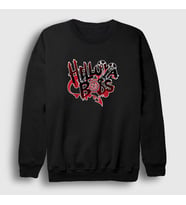 Presmono Unisex Siyah Logo Helluva Boss Hazbin Hotel Sweatshirt 454110tt