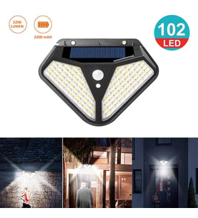 Technojet Solar 102 Ledli Güneş Enerjili 3 Modlu Bahçe Aydınlatması Hareket Sensörlü Lamba