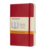 Moleskine Yumuşak Kapak Defter Kırmızı (Çizgili - 9x14)