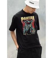Pantera Müzik Grubu Baskılı Unisex Oversize Tişört