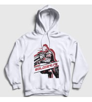 Presmono Unisex Beyaz Soldier 76 Oyun Overwatch Kapüşonlu Sweatshirt 362577tt