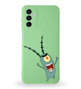Samsung Galaxy M23 Uyumlu Lansman Kılıf Altı Kapalı İçi Kadife   Plankton Tasarımlı  Kapak (Şeffaf)