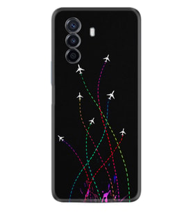Huawei Nova Y70 Y90 Nova 9 SE  Kılıf Desemli Silikon Line Planet 1736
