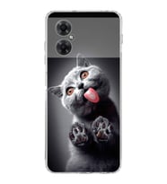 PrintiFy Redmi Note 11 ile Uyumlu Kedi 2 Kamera Korumalı Şeffaf Kılıf