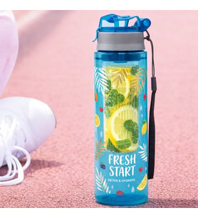 BK Gift Detoks Tasarımlı Süzgeç Hazneli Suluk 800 ml -1, BPA İçermeyen Detoks Matara