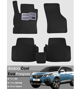 PEUGEOT 5008 (2009-2016) Uyumlu EVA Paspas Tam Set–Araca Özel,Oto Paspas