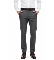 Erkek Regular Fit Hasır Kumaş Pantolon Likra Kumaş BGL-ST05039 (Füme)