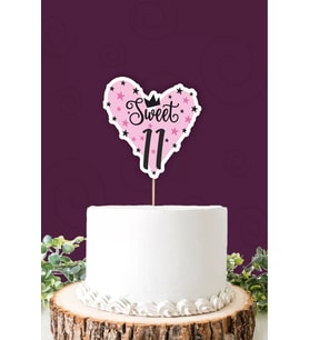 Sweet 11 pembe-siyah Pasta Süsü *Kalın Kağıt