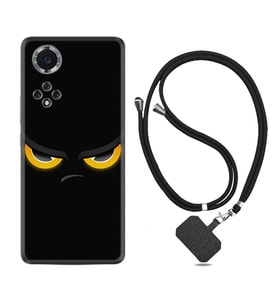 Huawei Nova Y70 Y90 Nova 9 SE  Kılıf Boyun Askılı Silikon Black Eyes 1644