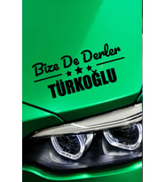 Kahramanmaraş Türkoğlu Siyah Araç Sticker  Kahramanmaraş Bize De Derler  Türkoğlu 40x15 cm Oto Sticker