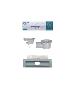 Ubm Duş Kanalı 30 cm (Gri)