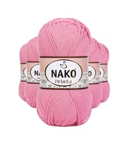 5 Adet Pırlanta Amigurumi El Örgü İpi Yünü Pembe 6740
