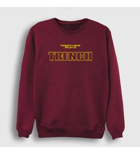 Presmono Unisex Bordo Trench Twenty One Pilots Sweatshirt 120408tt (Bordo)