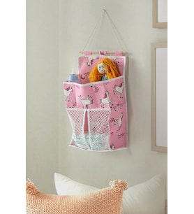 Kids Çok Katlı Askılı Organizer Çocuk & Bebek Odası Düzenleyici 48x25 cm (Pudra Pembe)