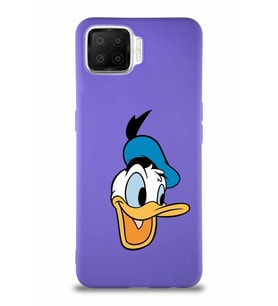 Oppo A73 Soft Premier Kapak Donald Duck-A Tasarımlı Silikon Kılıf - Mor (Şeffaf)