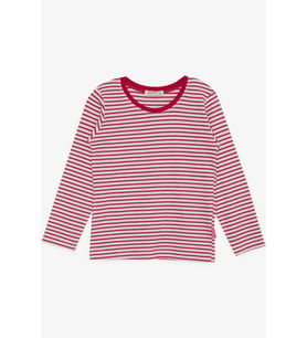 Breeze Kız Bebek Uzun Kollu Tişört Çizgili 9 Ay-3 Yaş, Fuşya