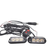 Çakar lamba 3x2 led 12w 12-24v sarı-mavi / LAPA197-1
