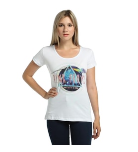 Bant Giyim - Pink Floyd Beyaz Kadın T-shirt Tişört