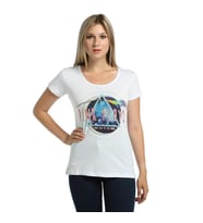 Bant Giyim - Pink Floyd Beyaz Kadın T-shirt Tişört