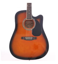 Almira F650N-SBC Elektro Akustik Gitar - Sunburst (Başlangıç/Orta - Cutaway Kasa)  Sunburst Finish, Sahne Kullanımı İçin Ekolayzer Sistemi, Kapalı Mekanizma Burgular  Ölçüler: 41 İnç Standart Dreadnought