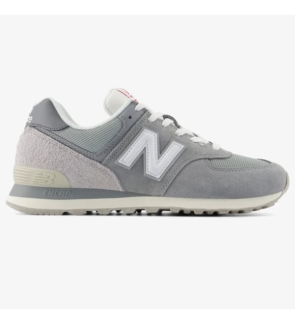 New Balance 574 Leather Unisex Light Gray Sneaker Hakiki Deri Günlük Spor Ayakkabı Gri