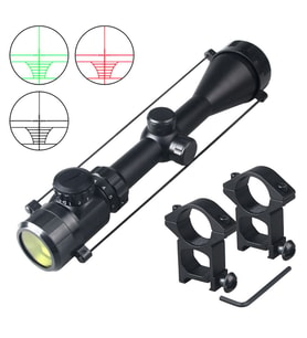 3-9x50 Zoomlu Dürbünü Kırmızı Yeşil Işık Çelik Gövde (Çok Renkli)
