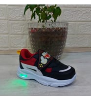 M.P One 3127 Siyah-Kırmızı Işıklı Fuspetli Bebe Spor Ayakkabı